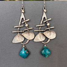 Load image into Gallery viewer, Chrysocolla Chandelier Earrings OOAK