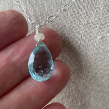 Load image into Gallery viewer, Huge Aquamarine and Opal Necklace, OOAK