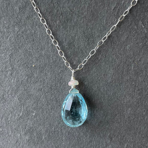 Huge Aquamarine and Opal Necklace, OOAK