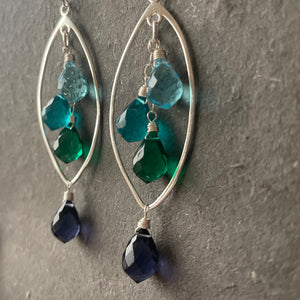 Sea Time Dewdrop Marquise Earrings
