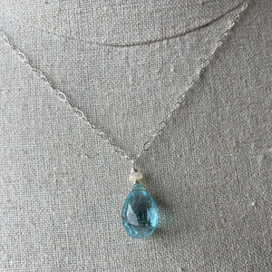 Huge Aquamarine and Opal Necklace, OOAK