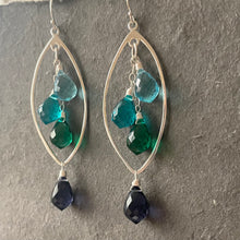 Load image into Gallery viewer, Sea Time Dewdrop Marquise Earrings
