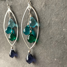 Load image into Gallery viewer, Sea Time Dewdrop Marquise Earrings