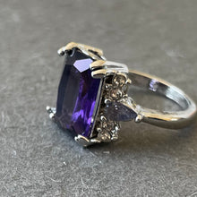 Load image into Gallery viewer, Amethyst Look Cocktail Ring, 7