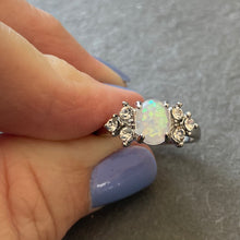 Load image into Gallery viewer, Opal Look Fun ring, size 7, silver