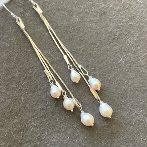Dripping with Petite Baroque Pearls Tassel Earrings