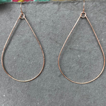 Load image into Gallery viewer, 14k Rose Gold Filled Katie Hammered Hoops