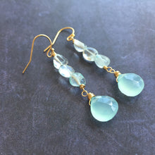 Load image into Gallery viewer, Aquamarine Stack Earrings