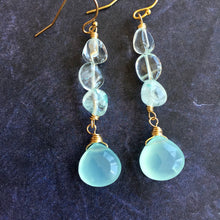 Load image into Gallery viewer, Aquamarine Stack Earrings