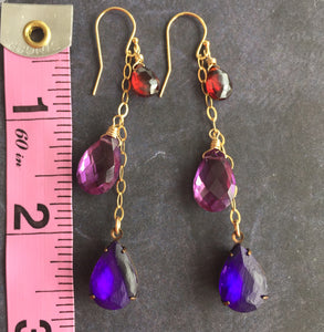Ultraviolet Candlelit Cafe Dangles, mixed metal, limited quantity