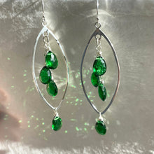 Load image into Gallery viewer, Emerald Green Marquise Earrings