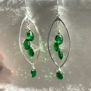 Emerald Green Marquise Earrings