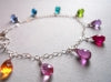 All That Multi-Colored faceted quartz droplet bracelet