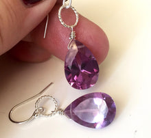 Load image into Gallery viewer, purple alexandrite earrings
