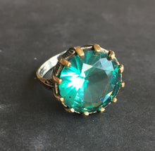 Load image into Gallery viewer, Hellena Aquamarine Blue Ring, OOAK Size 7
