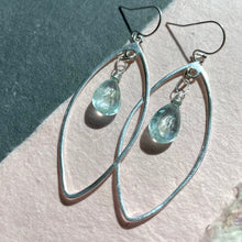 Load image into Gallery viewer, Aquamarine Marquis Earrings