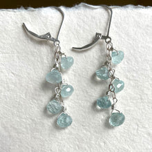 Load image into Gallery viewer, Aquamarine Petite Onion Cascade Earrings