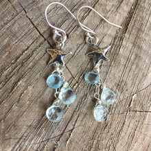 Load image into Gallery viewer, Be a Star Aquamarine Earrings