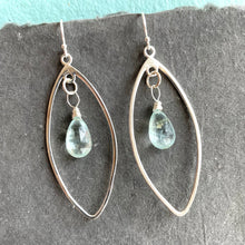 Load image into Gallery viewer, Aquamarine Marquis Earrings