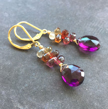 Load image into Gallery viewer, Autumn Prelude Dangles, Sapphire, metal choices