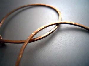 Ava Hammered Hoop Earrings in 14K Rose Gold Filled, Sterling, or 14k gold filled Size: Small