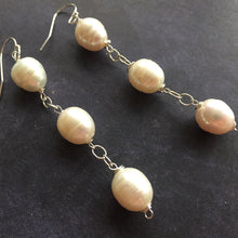 Load image into Gallery viewer, Big and Beautiful Pearl Stack Earrings