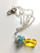 Load image into Gallery viewer, Blueberry Lemonade Pyramid Cluster Necklace