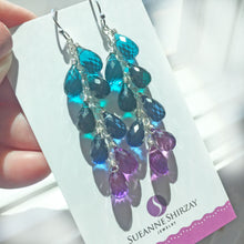 Load image into Gallery viewer, Blues Falls Elongated Cascade Earrings