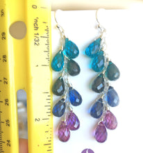 Load image into Gallery viewer, Blues Falls Elongated Cascade Earrings