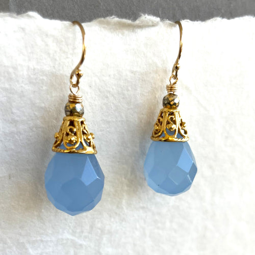 Periwinkle Blue Cone Earrings