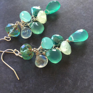 Breath of Fresh Air Cascade Earrings, metal choices