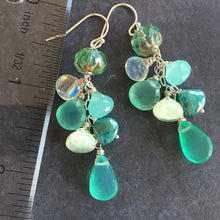 Load image into Gallery viewer, Breath of Fresh Air Cascade Earrings, metal choices