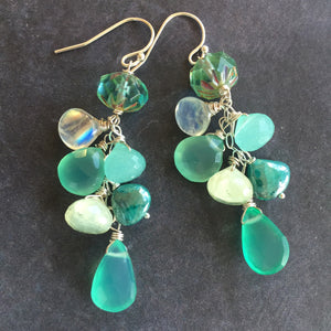Breath of Fresh Air Cascade Earrings, metal choices