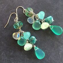 Load image into Gallery viewer, Breath of Fresh Air Cascade Earrings, metal choices