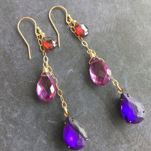 Ultraviolet Candlelit Cafe Dangles, mixed metal, limited quantity