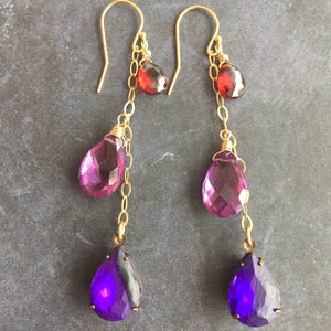 Ultraviolet Candlelit Cafe Dangles, mixed metal, limited quantity