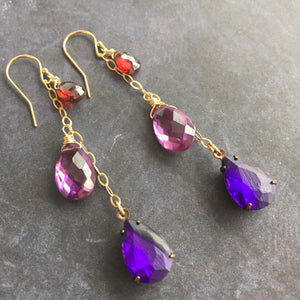 Ultraviolet Candlelit Cafe Dangles, mixed metal, limited quantity