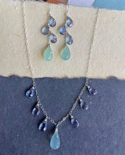 Load image into Gallery viewer, Chalcedony and Sparkling Mystic Blue Quartz Necklace