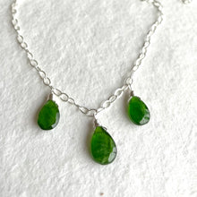 Load image into Gallery viewer, Chrome Diopside Trio Necklace