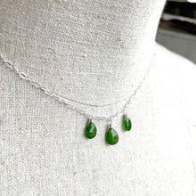 Load image into Gallery viewer, Chrome Diopside Trio Necklace