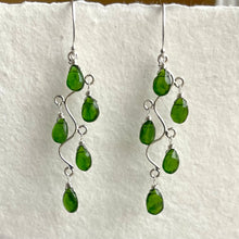 Load image into Gallery viewer, Chrome Diopside Vine Earrings