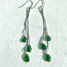 Load image into Gallery viewer, Dripping with Chrome Diopside Earrings