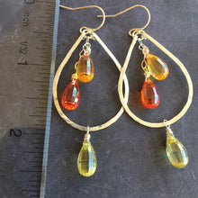 Load image into Gallery viewer, Citrus Double Decker Hoop Earrings