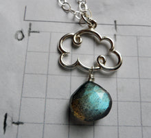Load image into Gallery viewer, Cloud Charm Necklace with Labradorite