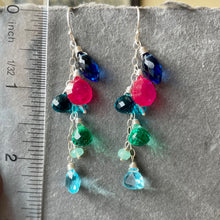 Load image into Gallery viewer, Colorful Day Cascade Earrings, metal options