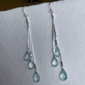 Dripping with Aquamarine Earrings