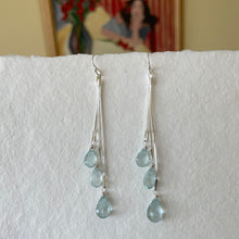 Load image into Gallery viewer, Dripping with Aquamarine Earrings