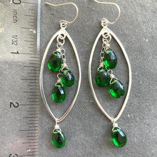 Load image into Gallery viewer, Emerald Green Marquise Earrings