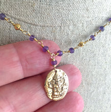 Load image into Gallery viewer, Amethyst Ganesh Necklace