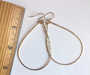 Katie Hammered 2.5" Hoop Earrings Size: Large, 14k Yellow Gold filled, 14K Rose Gold filled, Silver